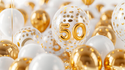 Stockphoto, Background for a 50 years birthday, golden wedding anniversary, golden numbers on a...