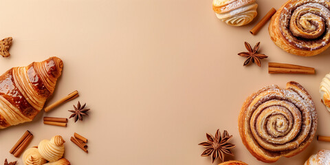 assortment of baked pastry