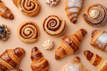 assortment of baked pastry