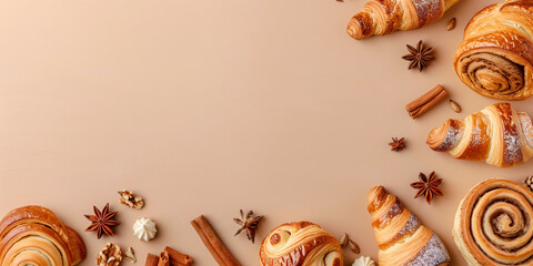 assortment of baked pastry