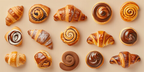 assortment of baked pastry