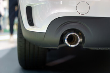 Exhilarating Sport Car Exhaust Pipe Close-Up