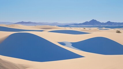 Fototapeta na wymiar The desert is blue.