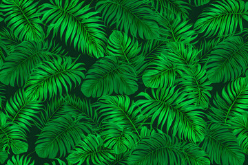 Immerse Yourself: Lush Green Foliage Background Illustration for Design Projects. generative AI