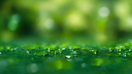 green grass with dew drops - 790153974