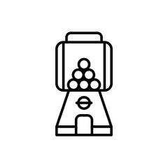 Gachapon outline icons, minimalist vector illustration ,simple transparent graphic element .Isolated on white background