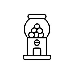 Gachapon outline icons, minimalist vector illustration ,simple transparent graphic element .Isolated on white background