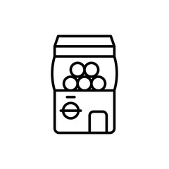 Gachapon outline icons, minimalist vector illustration ,simple transparent graphic element .Isolated on white background