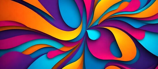 A computer generated depiction of a swirling pattern filled with a variety of vivid colors