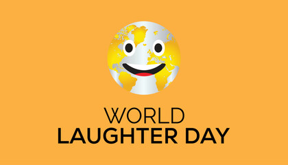 World Laughter Day observed every year in May. Template for background, banner, card, poster with text inscription.