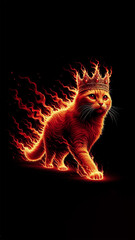 cat on fire