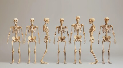 Describe the skeletal system, including the types of bones and their functions