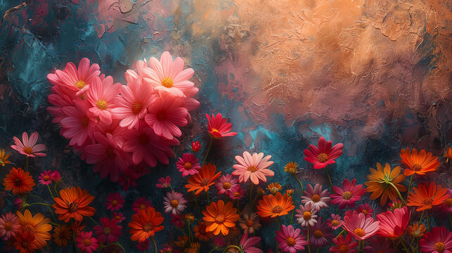 flower heart background