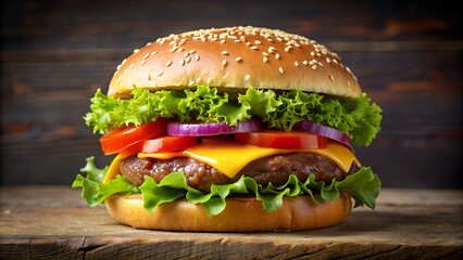 delicious hot hamburger