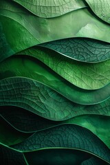 Create an image of a bunch of leaves with different shades of green. - obrazy, fototapety, plakaty