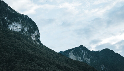 clouds over the mountains in Switzerland