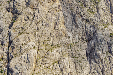 large white rock cliff in mountain region of Slovakia - obrazy, fototapety, plakaty