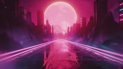 Synthwave vibe Wallpaper and Background