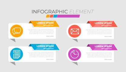 Corporate business infographic template, composition of infographic elements