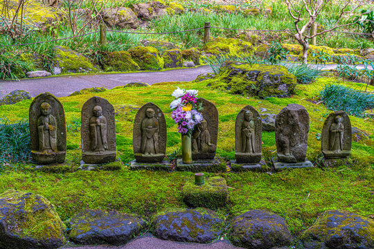 Hokokuji Temple Garden Sculptures, Kamakura, Japan