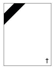 Funeral vector card. Empty card. Digital Funeral Announcement Invitation Template in vector Illustrator