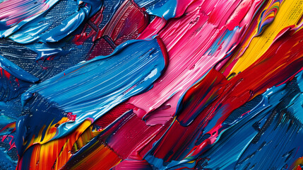 Dynamic oil paint smears, vivid abstract texture 