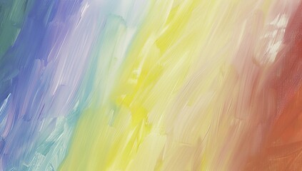 Bright Rainbow Gradient Background in Flat Design: Impressionist Painter Style with Soft Lighting and High Resolution - obrazy, fototapety, plakaty