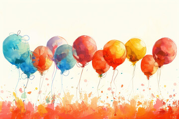 abstract background with colorful ballons
