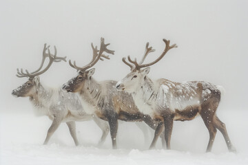 deer in the snow