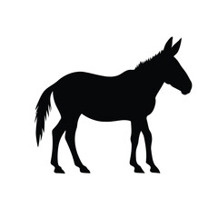 silhouette of a donkey