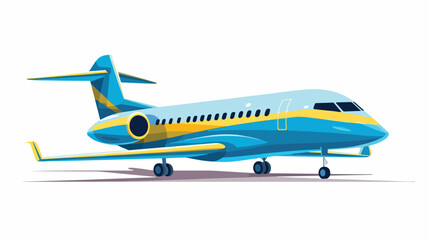 Airplane transport flat icon isolated 2d flat carto