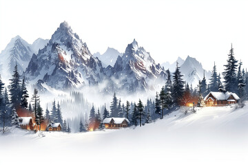winter mountain landscape