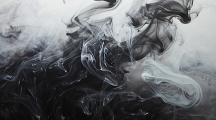 Smoke transforms into a fluid, living entity, ebbing and flowing across the canvas. - obrazy, fototapety, plakaty