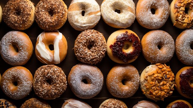 Bagels and Doughnuts: Breakfast staples with endless topping and filling possibilities. 