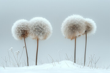 dandelion seeds in the wind