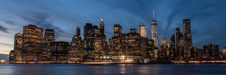 New York City Manhattan skyline over Hudson River viewed from New Jersey