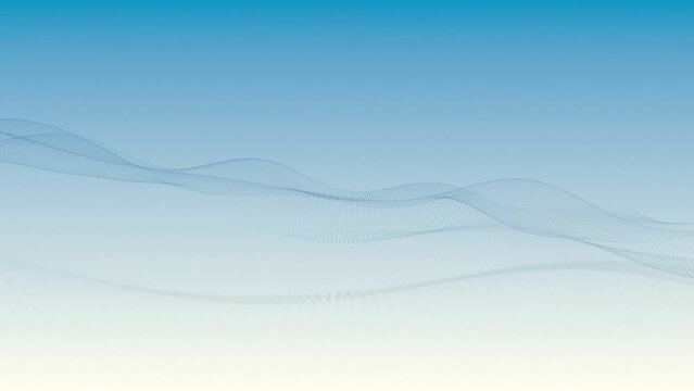 Stylish minimalist motion background with an elegant digital fractal light wave gently rippling towards the camera. This elegant abstract technology background is full HD and a seamless loop.