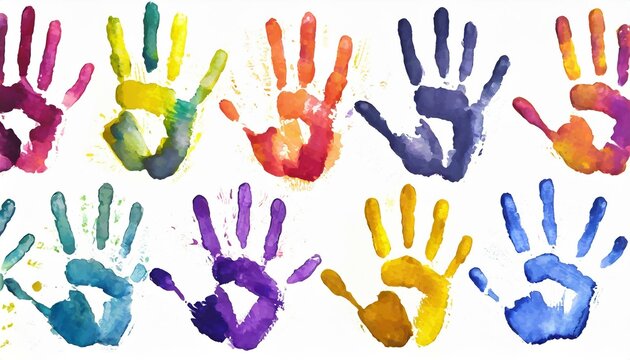 Rainbow Revelry: Hand Prints in Dazzling Color