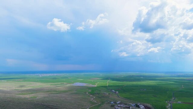 Aerial 4K videos od Mardin old town mesopotamia view