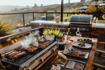 "Spices and Event for Sharing Food: Enjoy an Ultimate Grill Mix with Grillbrikett—Outdoor Beef Tenderloin and Laughter at a Backyard Feast Featuring Flank Steak"