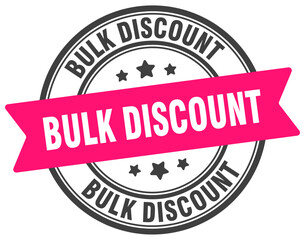 bulk discount stamp. bulk discount label on transparent background. round sign