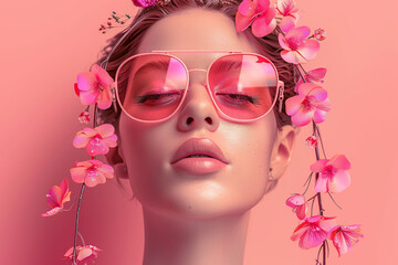 Obraz premium lifestyle background 3d model portrait