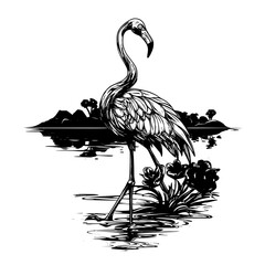 Fototapeta premium Illustration of flamingo