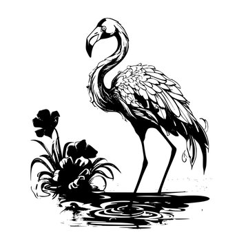 recommend clip art: Illustration of flamingo
