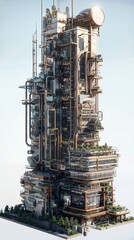 Futuristic Eco-Friendly Vertical City Concept