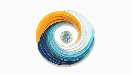 cercle spirale logo jaune et bleu en ia