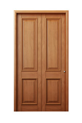 Wooden house door isolated, modern residential living room interior frame design assets