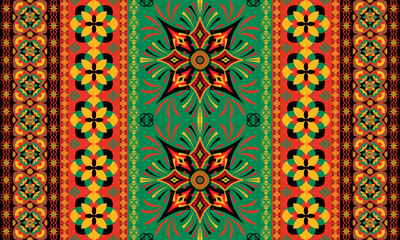 African ethnic native pattern.Traditional kente,ankara,kitenge,chitenge,capulana african wax print fabric pattern.Abstract vector motif pattern.For fabric,clothing,blanket,carpet,woven,wrap,decoration