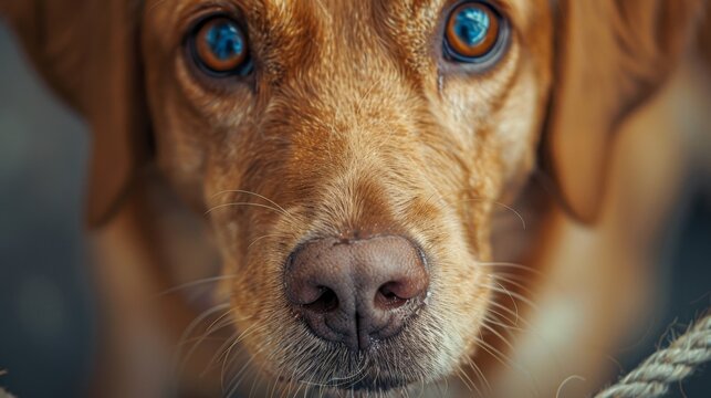 Craft an adorable image of a dog with expressive eyes