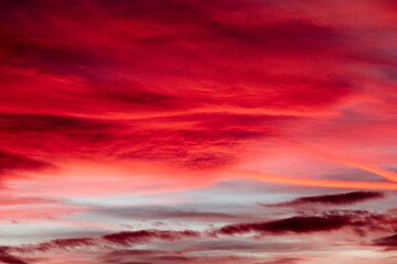 Red and blue sunset